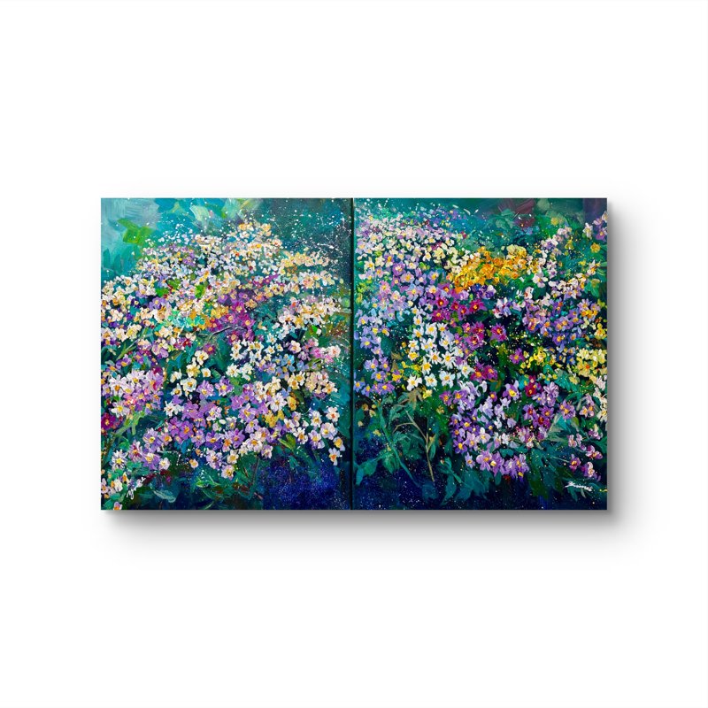 In Bloom, In Thought 2 (Set Of Two) Acrylic 16X20 Each